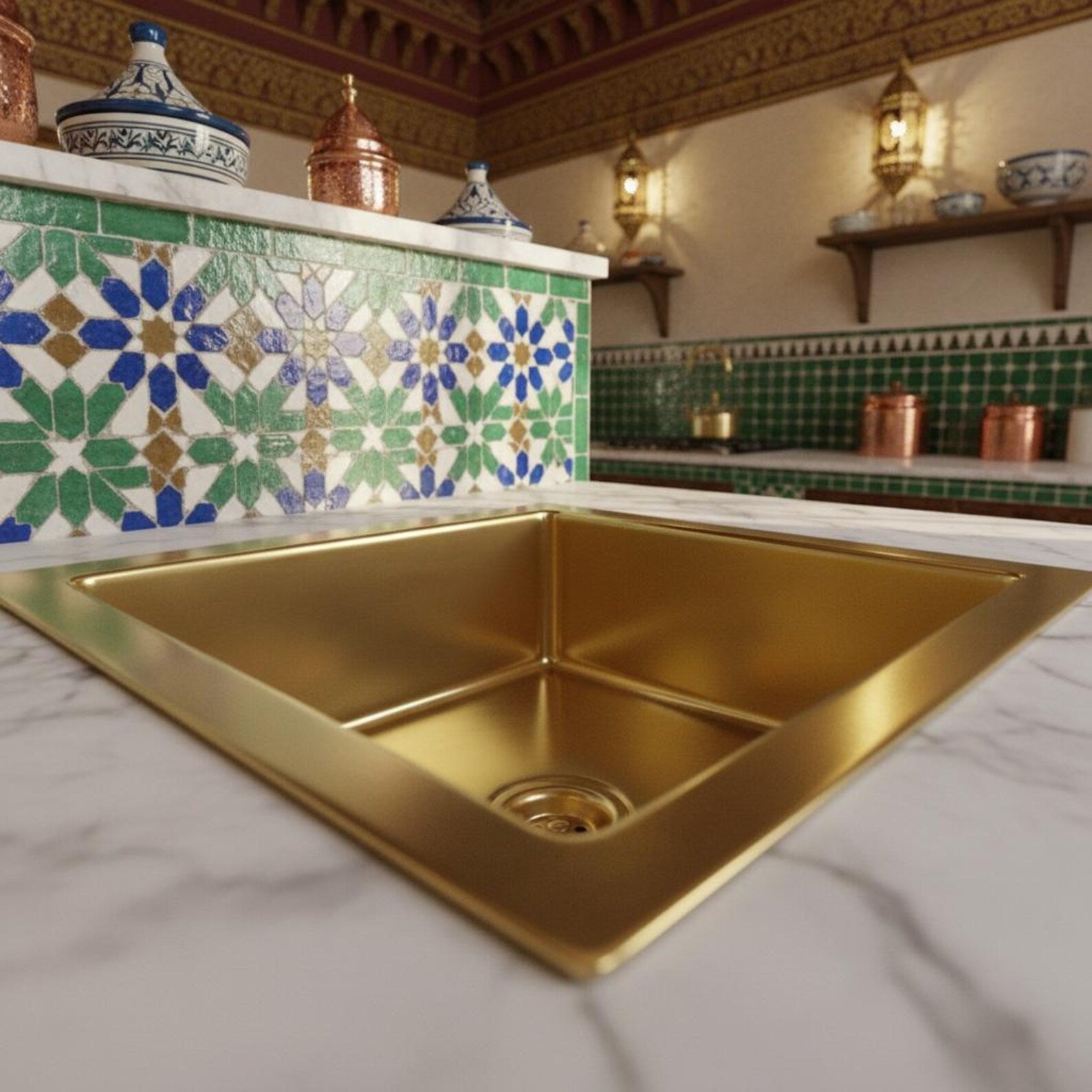 Solid Unlacquered Brass Undermount Kitchen Sink, Handmade Farmhouse Bar Sink